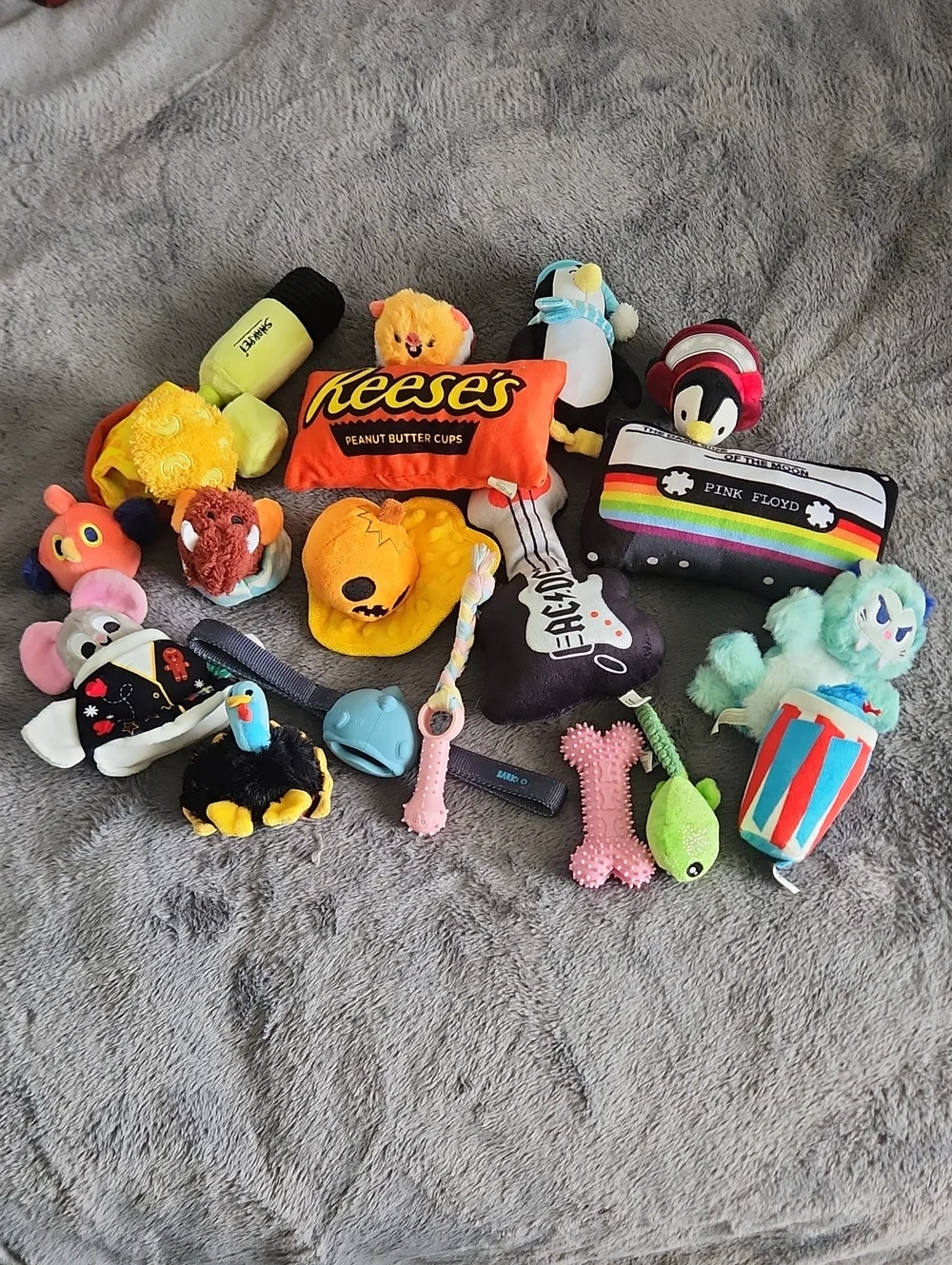 Assorted Plush Dog Toy - Multi-Color Pack